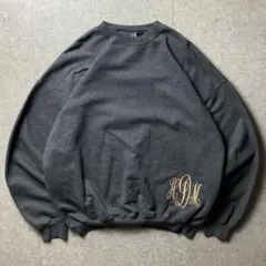 Hanes 90s 無地　ワンポイント刺繍　アメカジ　ダークグレー　XL