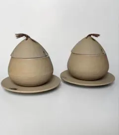値下げです！ユニークなデザインの蓋付き器2点セット