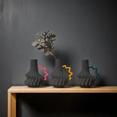 [3色セット] 3Dプリント製 | 幾何学フラワーベース