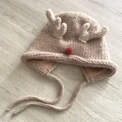 トナカイ　ニット帽　帽子　ベビー　クリスマス