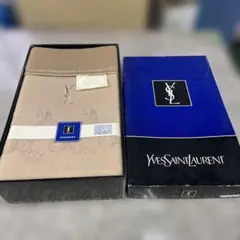 イヴ・サンローラン 毛布 140cm×200cm ブラウン 寝具 小物 格安