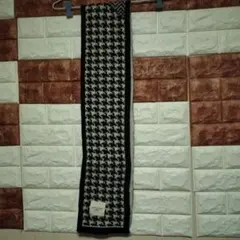 NICE TO MEET ニットマフラー ブラック/ホワイト