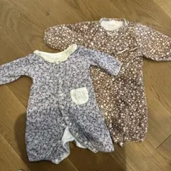 花柄ツーウェイ・ドレスオール 50-70cm 双子