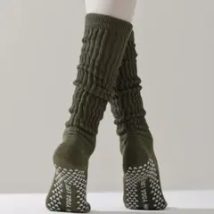 レディース靴下]ls2439 1足組 滑り止め ヨガ 登山 ルーズ ハイソックス