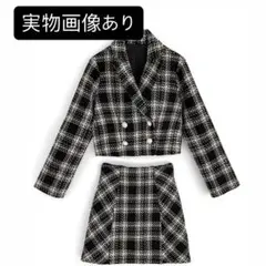 GRL グレイル チェック柄ツイードセットアップ ta091