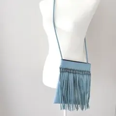 NOMADIS ノマディス　レザー　フリンジショルダー　ブルー