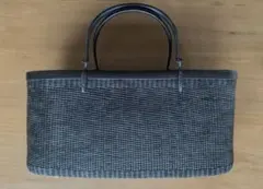 【美品】竹細工バッグ　カゴバッグ　プラニー工房　タイ王室　和装のサムネイル
