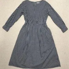 ギンガムチェック ロングワンピース