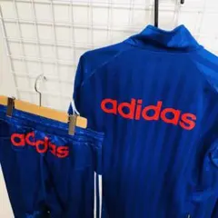 【送料無料】豪華 adidasアディダス ジャージ上下2点セット◎でかロゴ美品