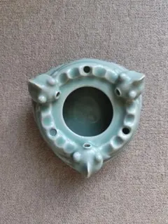 青磁 金魚 灰皿