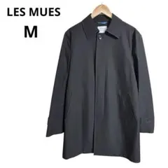 [良品] AOKI LES MUES メンズ ビジネス ステンカラーコート黒M