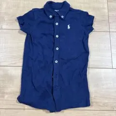 Ralph Lauren ネイビー ポロシャツロンパース 6M