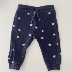 H&Mベビー スウェットパンツ 星柄 ネイビー