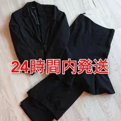 【プチプラ】ブラック パンツスーツ スカート 3点セット