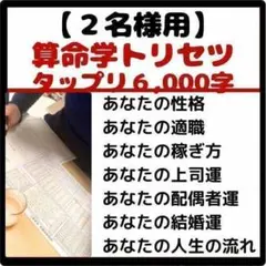 【２人用】あの人と私のトリセツ！　算命学鑑定
