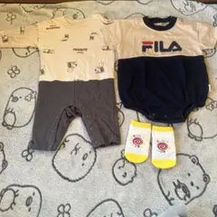 PEANUTSロンパース&FILAボディスーツセット