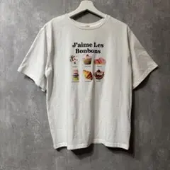 après jour mignon スイーツプリント Tシャツ ホワイト LLのサムネイル