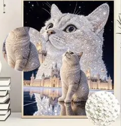 ダイヤモンドアート　猫　星　お城　パールアート　キット　ビーズアート　動物