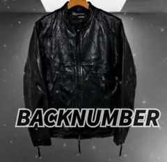 ★バックナンバー メンズ 本革 レザー ライダース ジャケット 黒 Ｌ 中古