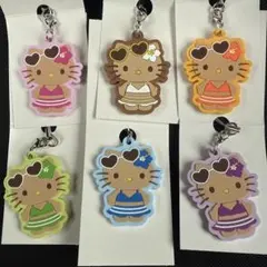 日焼けキティ　ラバーストラップ コンプリートセット