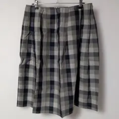 MARGARET HOWELL【Ⅱ】膝丈　スカート　日本製　ネイビー　グレー