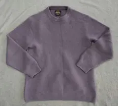 アーバンリサーチ　ハミルトンラムズウール　ニット　セーター　無地　パープル　臙脂