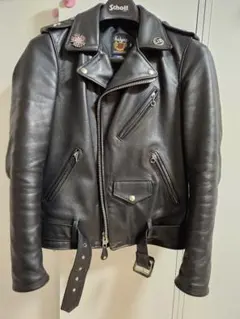 希少 Schott 613 uss ダブルライダースジャケット 34 ブラック