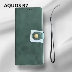 AQUOS R7 対応　ケース　手帳型ケース　グリーン