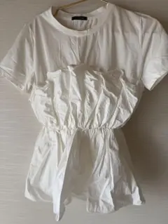 GALLERIE ペプラム Tシャツ ホワイトのサムネイル