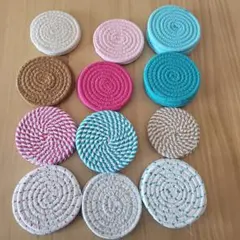 カラフル コットン コースターセット 30枚 まとめ売り