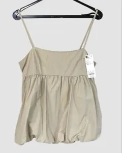 ジーユー　バブルヘムキャミソール　Lサイズ　ベージュ