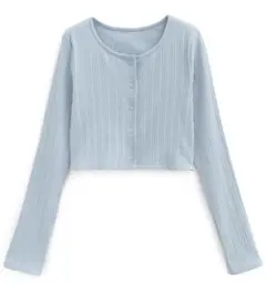 GRL グレイル クロップド丈リブカーディガン[dk1367]