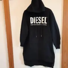 DIESEL ディーゼル ロング パーカー ワンピース スウェット ビッグロゴ