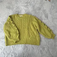 chocol raffine オリーブグリーン ニットセーター F