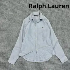 ラルフローレン オックスフォード ストライプBDシャツライトブルー 11サイズ