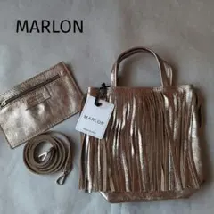 MARLON マーロンフィレンツェ　フリンジ　トート　ショルダー　メタリック