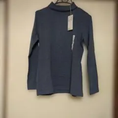 MUJI～無印良品～　婦人　タ－トルネック長袖Tシャツ　ダ－クグレ－　XL