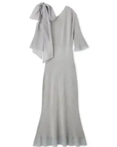 snidel スナイデル ショルダーリボンアシンメニットワンピース MNT