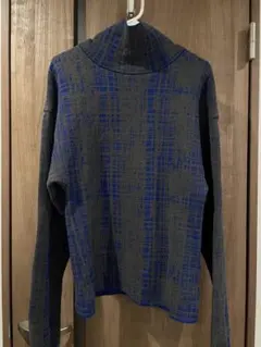 【美品】LE CIEL BLEU/スクラッチチェックニットトップ