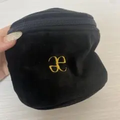 elegance　ベロア調 ラウンドポーチ ブラックのサムネイル