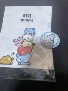 BT21 ハピネス缶バッジ koya コヤ minini ファイル