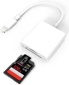 【015C18】iPhone SDカードリーダー 2in1 Lightning