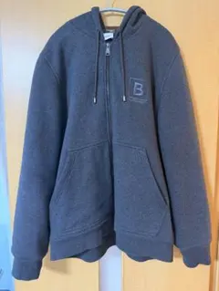 Burberry レター グラフィック コットンブレンド ジップパーカー