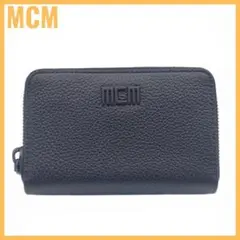 未使用品 MCM エムシーエム MXLCATC01 レザー コンパクトウォレット