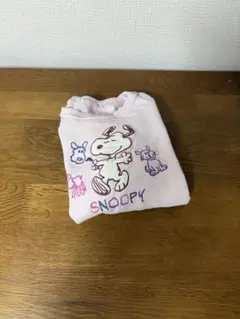 GU baby スヌーピー トレーナー ピンク 刺繍 お着替え楽ちん　90cm