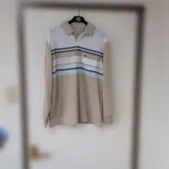 LACOSTE ストライプポロシャツ 長袖