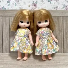 ミキちゃんマキちゃん　リバティのワンピース