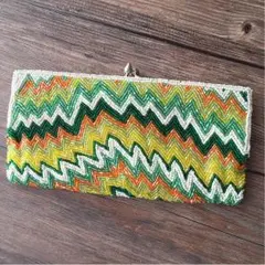 MOYNA モイナ ビーズ クラッチ ショルダー バッグ 補修用ビーズ付き