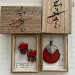 ヒロミ・アート ネックレスとイヤリングセット