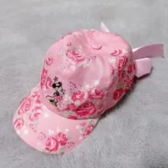 ディズニー　ミニーちゃん　帽子　子供　54cm ピンク　薔薇　キャップ　リボンのサムネイル